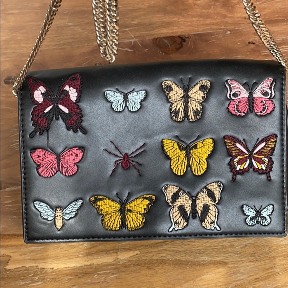 Zara Black Crossbody Butterfly Bag
